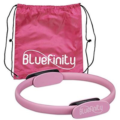 Relaxdays Bluefinity Pilatesring met oefeningen, dubbel gevoerde handgreep, weerstandsring van glasvezel, diameter 37 cm, roze Relaxdays Bluefinity Pilatesring met oefeningen, dubbel gevoerde handgreep, weerstandsring van glasvezel, diameter 37 cm, roze