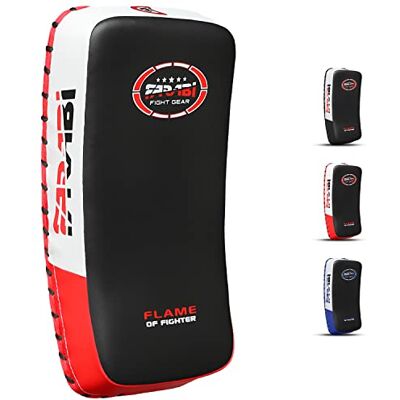 Farabi Sports Boksen schild voor coaching, training, kickboksen gebogen slagschild, pao boksen, boksen, MMA Muay Thai kickpad Farabi Sports Boksen schild voor coaching, training, kickboksen gebogen slagschild, pao boksen, boksen, MMA Muay Thai kickpad