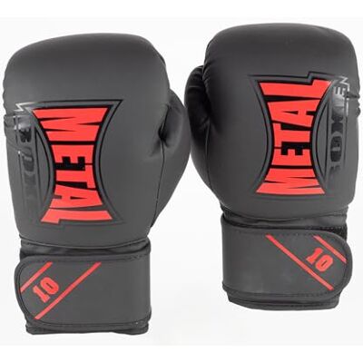 METAL BOXE Bokshandschoenen Training Starter zwart/rood 12 oz METAL BOXE Bokshandschoenen Training Starter zwart/rood 12 oz