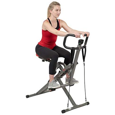 Sunny Health & Fitness Upright Row-N-Ride veelzijdig trainingsapparaat voor het hele lichaam met squatondersteuning, roeier, bilspieren en benen, optioneel Pro squatmachine en meer Sunny Health & Fitness Upright Row-N-Ride veelzijdig trainingsapparaat voor het hele lichaam met squatondersteuning, roeier, bilspieren en benen, optioneel Pro squatmachine en meer