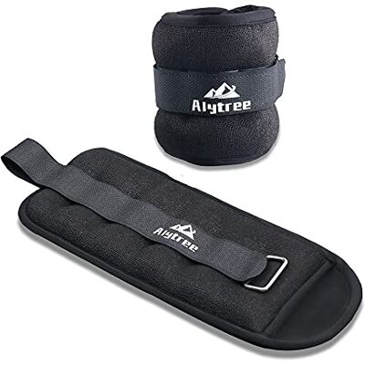 Alyoen Enkelgewichten, set van 2 (0,5 kg x 2/1 kg x 2/5 kg x 2) gewichtsmanchetten voor benen en armen, gewichtsmanchetten voor fitness, lichaamsbeweging, hardlopen, joggen, yoga Alyoen Enkelgewichten, set van 2 (0,5 kg x 2/1 kg x 2/5 kg x 2) gewichtsmanchetten voor benen en armen, gewichtsmanchetten voor fitness, lichaamsbeweging, hardlopen, joggen, yoga