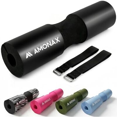 Amonax Barbell Squat Pad kniebuigschuim van schuim, neksteun en schouders, bescherming voor squats, lunges, hip thrusts, gewichtheffen, halterkussen, squatkussen Amonax Barbell Squat Pad kniebuigschuim van schuim, neksteun en schouders, bescherming voor squats, lunges, hip thrusts, gewichtheffen, halterkussen, squatkussen
