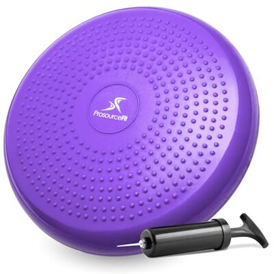 ProSource Core Balance Disc Trainer 35,6 cm diameter met pomp ter verbetering van houding, fitness, stabiliteit ProSource Core Balance Disc Trainer 35,6 cm diameter met pomp ter verbetering van houding, fitness, stabiliteit