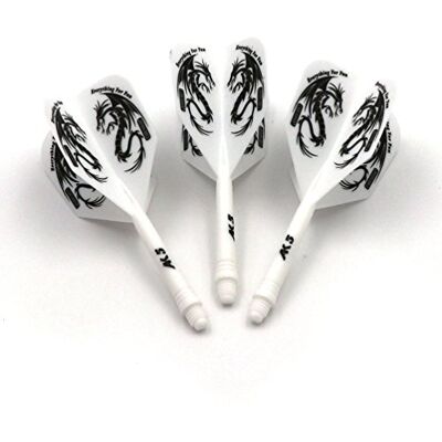 CUESOUL Rost Personnalisé Intégré Dartpfeile Schäfte Arbres et Fléchettes Vols Moyen, Ensemble de 3pcs Motif Dragon CUESOUL Rost Personnalisé Intégré Dartpfeile Schäfte Arbres et Fléchettes Vols Moyen, Ensemble de 3pcs Motif Dragon