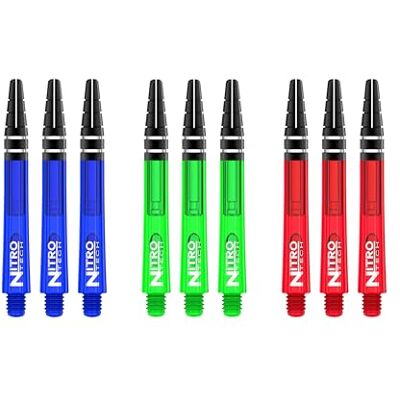 Dragon Nitrotech Multipack Rood, Blauw en Groen Medium Dart Shafts Dragon Nitrotech Multipack Rood, Blauw en Groen Medium Dart Shafts