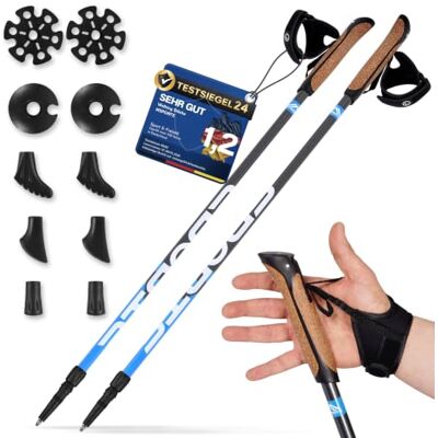 MSPORTS Nordic Walking stokken Premium hoogwaardige kwaliteit superlicht Walking Sticks MSPORTS Nordic Walking stokken Premium hoogwaardige kwaliteit superlicht Walking Sticks
