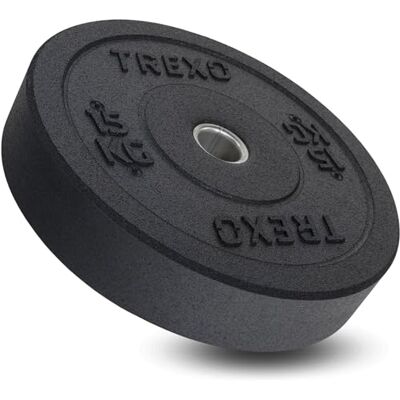 TREXO Olympische halterschijf, rubber, voor lange halters, fitness, krachttraining, crossfit TREXO Olympische halterschijf, rubber, voor lange halters, fitness, krachttraining, crossfit