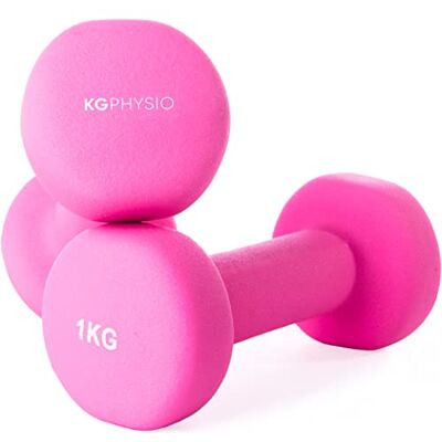 KG Physio Set van 2 halters voor krachttraining – alternatieve krachttraining met zweetafvoerende neopreen coating – halter voor krachttraining met sportoefeningsposter KG Physio Set van 2 halters voor krachttraining – alternatieve krachttraining met zweetafvoerende neopreen coating – halter voor krachttraining met sportoefeningsposter