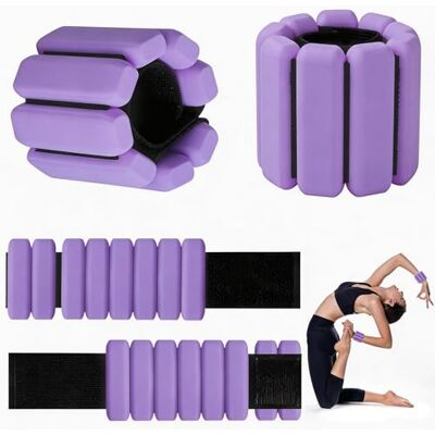 CHUANFU 2 stuks verstelbare polsgewichten elk 0,45 kg, draagbaar enkelgewicht voor pols en enkels, fitnessarmband, voor training, wandelen, joggen, yoga, aerobics, pilates CHUANFU 2 stuks verstelbare polsgewichten elk 0,45 kg, draagbaar enkelgewicht voor pols en enkels, fitnessarmband, voor training, wandelen, joggen, yoga, aerobics, pilates