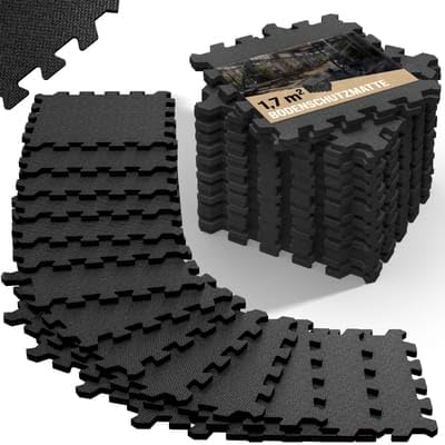 Monzana 18 stuks fitnessvloerbeschermingsmatten 1,5 m² oppervlak, antislip, EVA-schuim, puzzelmat, trainingsmat, 30 x 30 cm, optimale bescherming voor Monzana 18 stuks fitnessvloerbeschermingsmatten 1,5 m² oppervlak, antislip, EVA-schuim, puzzelmat, trainingsmat, 30 x 30 cm, optimale bescherming voor
