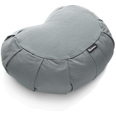 BODYMATE Yoga-/meditatiekussen, halve maan, 42 x 30 x 15 cm (l x b x h), overtrek van 100% katoen, machinewasbaar, vulling van boekweitschalen, verschillende kleuren BODYMATE Yoga-/meditatiekussen, halve maan, 42 x 30 x 15 cm (l x b x h), overtrek van 100% katoen, machinewasbaar, vulling van boekweitschalen, verschillende kleuren