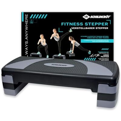Schildkröt Fitnessstepper, aerobicsplank in hoogte verstelbaar op 3 niveaus, antislip oppervlak en rubberen voeten, max. draagkracht tot 150 kg Schildkröt Fitnessstepper, aerobicsplank in hoogte verstelbaar op 3 niveaus, antislip oppervlak en rubberen voeten, max. draagkracht tot 150 kg