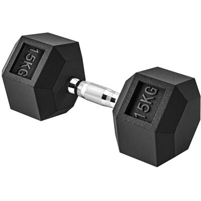 HOMCOM 12,5/15/20/25 Kg Haltère Courte Poids Hexagonale Noir Haltères Musculation, Entraînement Musculaire, Haltérophilie, Métal Caoutchouc, Fitness pour Homme Femme HOMCOM 12,5/15/20/25 Kg Haltère Courte Poids Hexagonale Noir Haltères Musculation, Entraînement Musculaire, Haltérophilie, Métal Caoutchouc, Fitness pour Homme Femme