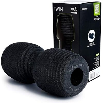 BLACKROLL ® TWIN, foamroller voor stimulerende zelfmassage, massage roller voor de lange rugspieren, kuiten en triggerpoint massage, 30 x 13 cm, zwart BLACKROLL ® TWIN, foamroller voor stimulerende zelfmassage, massage roller voor de lange rugspieren, kuiten en triggerpoint massage, 30 x 13 cm, zwart