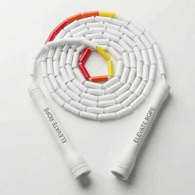 Elevate Rope Professioneel snelheidstouw 3 m verstelbaar springtouw PVC 5 mm met nylon kern voor cardio, dubbele sprongen en crossfit duurzaam springtouw Elevate Rope Professioneel snelheidstouw 3 m verstelbaar springtouw PVC 5 mm met nylon kern voor cardio, dubbele sprongen en crossfit duurzaam springtouw