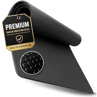 Floordirekt Vloerbeschermingsmat voor fitnessapparaat, loopband, 8 mm dik, antislip, schokabsorberend, fitnessmat voor crosstrainer, gymnastiekmat Floordirekt Vloerbeschermingsmat voor fitnessapparaat, loopband, 8 mm dik, antislip, schokabsorberend, fitnessmat voor crosstrainer, gymnastiekmat