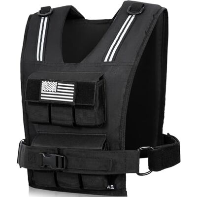 BAGAIL Verzwaringsvest voor krachttraining, afneembare ijzeren platen, verstelbare borstomtrek, robuust fitnessvest voor dames en heren, yoga en aerobic-oefeningen. BAGAIL Verzwaringsvest voor krachttraining, afneembare ijzeren platen, verstelbare borstomtrek, robuust fitnessvest voor dames en heren, yoga en aerobic-oefeningen.