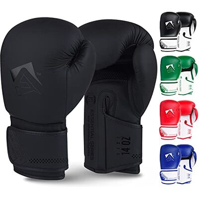 AQF Bokshandschoenen voor training en MMA, Muay Thai, bokszak, sparring, MMA voor mannen en vrouwen, volwassenen, kickboksen, vechten en bokszak met extra lagen van 20,3 cm AQF Bokshandschoenen voor training en MMA, Muay Thai, bokszak, sparring, MMA voor mannen en vrouwen, volwassenen, kickboksen, vechten en bokszak met extra lagen van 20,3 cm