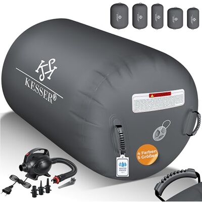 KESSER ® Air Roll Airtrack Opblaasbare gymnastiekrol, met draagtas en elektrische luchtpomp, gymnastiekvat, tuimelaar, yogarol, gymnastiekmat, fitnessrol KESSER ® Air Roll Airtrack Opblaasbare gymnastiekrol, met draagtas en elektrische luchtpomp, gymnastiekvat, tuimelaar, yogarol, gymnastiekmat, fitnessrol