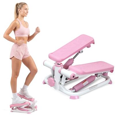 Sunny Health & Fitness Mini marche d'escalier avec bandes de résistance Cardio complet du corps, résistance hydraulique, écran LCD, pas de montage, bandes de résistance, capacité de 100 à 150 kg Sunny Health & Fitness Mini marche d'escalier avec bandes de résistance Cardio complet du corps, résistance hydraulique, écran LCD, pas de montage, bandes de résistance, capacité de 100 à 150 kg