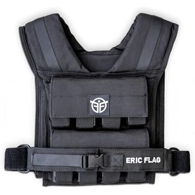 Eric Flag Verstelbaar verzwaard vest, 10 kg of 20 kg, bodybuildingsvest dicht bij het lichaam met afneembare gewichten, geschikt voor elke lichaamsvorm, ideaal voor crossfit, krachttraining, Eric Flag Verstelbaar verzwaard vest, 10 kg of 20 kg, bodybuildingsvest dicht bij het lichaam met afneembare gewichten, geschikt voor elke lichaamsvorm, ideaal voor crossfit, krachttraining,