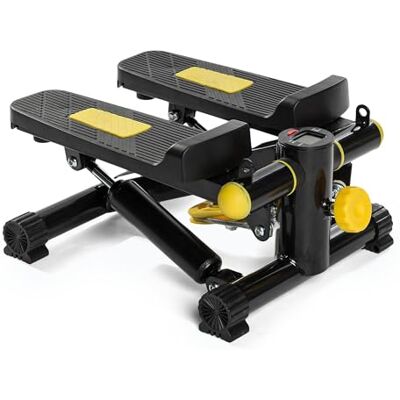 TREXO FS100 Fitnessstepper voor thuis, verstelbare pedaalhoogte en weerstand, gemakkelijk af te lezen display, robuuste kabels, hometrainer tot 100 kg voor training thuis TREXO FS100 Fitnessstepper voor thuis, verstelbare pedaalhoogte en weerstand, gemakkelijk af te lezen display, robuuste kabels, hometrainer tot 100 kg voor training thuis