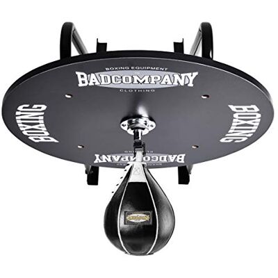 Bad Company Professioneel apparaat Speedball platformset met lagers, zwart en leer, punching bal, medium, zwart/box voor wandmontage Bad Company Professioneel apparaat Speedball platformset met lagers, zwart en leer, punching bal, medium, zwart/box voor wandmontage