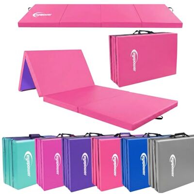 EYEPOWER Gymnastiekmat, opvouwbaar, dik, 180 x 60 x 5 cm, voor kinderen en thuis, schokabsorberende vloermatras voor veiligheid EYEPOWER Gymnastiekmat, opvouwbaar, dik, 180 x 60 x 5 cm, voor kinderen en thuis, schokabsorberende vloermatras voor veiligheid