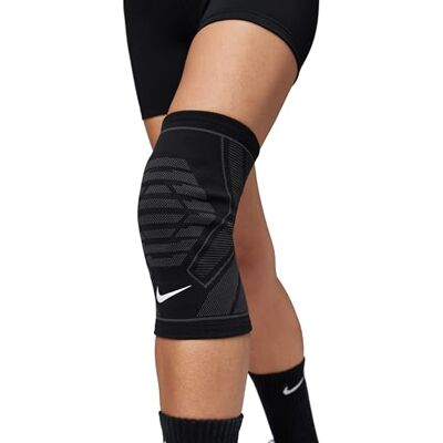 Nike 9337/38 Pro gebreide kniebeschermers voor volwassenen, uniseks, 031 zwart/antraciet/wit, L Nike 9337/38 Pro gebreide kniebeschermers voor volwassenen, uniseks, 031 zwart/antraciet/wit, L