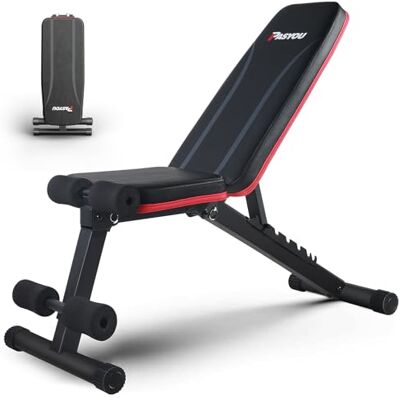 PASYOU Halterbank, inklapbaar, compleet, kantelbaar, verstelbaar, multifunctioneel, 7-in-1, buikspiertraining, full-body training, fitness, 230 kg draagkracht PASYOU Halterbank, inklapbaar, compleet, kantelbaar, verstelbaar, multifunctioneel, 7-in-1, buikspiertraining, full-body training, fitness, 230 kg draagkracht