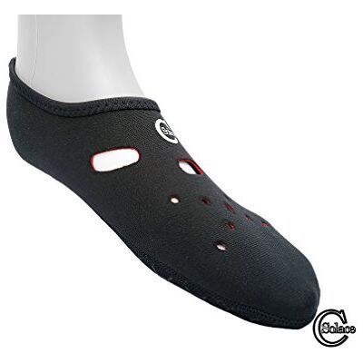 Solace Care Antislip-compressiesokken, blote voetsokken voor thuis, ziekenhuissokken met handgrepen, platte boot voor indoor-activiteiten, antislipsokken voor ontspannen voeten (maat M, zwart) Solace Care Antislip-compressiesokken, blote voetsokken voor thuis, ziekenhuissokken met handgrepen, platte boot voor indoor-activiteiten, antislipsokken voor ontspannen voeten (maat M, zwart)