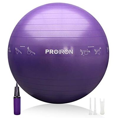 PROIRON , Pilatesbal, fitness, yoga, zwangerschap, sport, fitness voor oefeningen, gymnastiek, 55/65/75 cm, lekvrij, inclusief pomp PROIRON , Pilatesbal, fitness, yoga, zwangerschap, sport, fitness voor oefeningen, gymnastiek, 55/65/75 cm, lekvrij, inclusief pomp