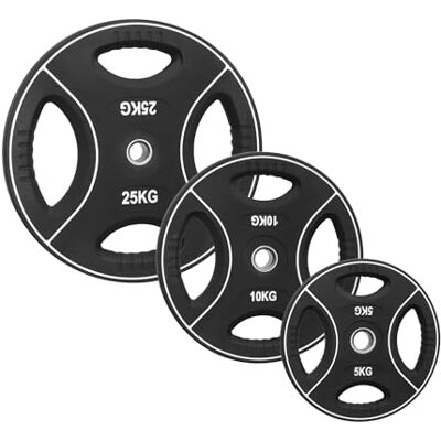 Xtreme Halterschijf, 30 mm/31 mm, polyurethaan, met handgrepen, geurloos, studiokwaliteit, 1,25 kg, 2,5 kg, 5 kg, 10 kg, 15 kg, 20 kg, 25 kg Xtreme Halterschijf, 30 mm/31 mm, polyurethaan, met handgrepen, geurloos, studiokwaliteit, 1,25 kg, 2,5 kg, 5 kg, 10 kg, 15 kg, 20 kg, 25 kg