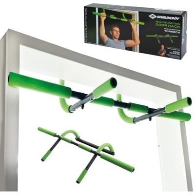 Schildkröt Fitness Multifunctionele optrekstang, 4-in-1, verstelbaar, maximaal 100 kg, groen/zwart Schildkröt Fitness Multifunctionele optrekstang, 4-in-1, verstelbaar, maximaal 100 kg, groen/zwart