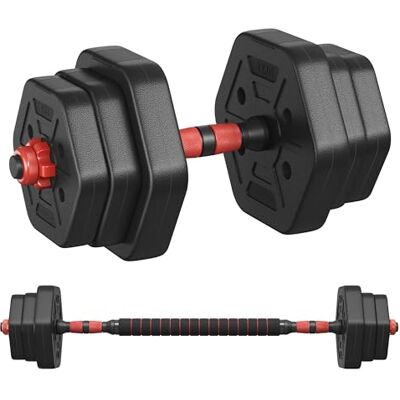 SONGMICS SYL200B01 Halterset met aansluitstang, zeshoekig, 20 kg, voor training, krachttraining, gewichtheffen thuis of in de sportschool, zwart SONGMICS SYL200B01 Halterset met aansluitstang, zeshoekig, 20 kg, voor training, krachttraining, gewichtheffen thuis of in de sportschool, zwart
