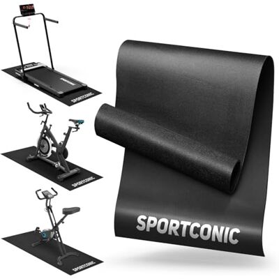 Sportconic Beschermmat Loopband Vloerbeschermingsmat voor Fitnessapparaten, Hometrainer, Crosstrainer Yogamat 140 x 60 cm Sportconic Beschermmat Loopband Vloerbeschermingsmat voor Fitnessapparaten, Hometrainer, Crosstrainer Yogamat 140 x 60 cm