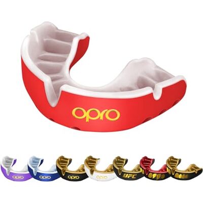 Opro Gold Level Sport mondbescherming, premium pasvorm (rood/parel) voor Eenvoudig te installeren mondbescherming voor rugby, hockey of boksen, hoogwaardige MMA mondbescherming Opro Gold Level Sport mondbescherming, premium pasvorm (rood/parel) voor Eenvoudig te installeren mondbescherming voor rugby, hockey of boksen, hoogwaardige MMA mondbescherming