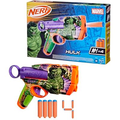 Nerf Marvel, Hulk dartblaster en N1 dartpijlen Nerf Marvel, Hulk dartblaster en N1 dartpijlen