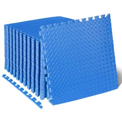 ProSource Fit Set van 36 in elkaar grijpende EVA-schuim vloermattegels voor thuissportschool, vloerbekleding voor kinderen, blauw, 61 x 61 x 1,2 cm, 13,3 m² ProSource Fit Set van 36 in elkaar grijpende EVA-schuim vloermattegels voor thuissportschool, vloerbekleding voor kinderen, blauw, 61 x 61 x 1,2 cm, 13,3 m²