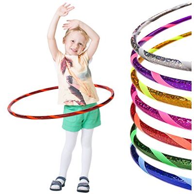 hoopomania Glamour hoelahoep hoelahoep voor kinderen met glittermotief Ø 60-80 cm hoopomania Glamour hoelahoep hoelahoep voor kinderen met glittermotief Ø 60-80 cm