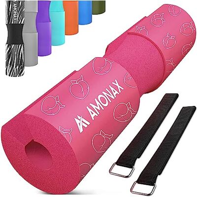 Amonax Barbell Squat Pad kniebuigschuim van schuim, neksteun en schouders, bescherming voor squats, lunges, hip thrusts, gewichtheffen, halterkussen, squatkussen Amonax Barbell Squat Pad kniebuigschuim van schuim, neksteun en schouders, bescherming voor squats, lunges, hip thrusts, gewichtheffen, halterkussen, squatkussen