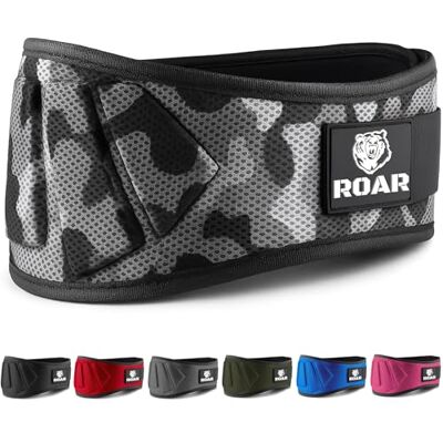 ROAR ® Ceinture d'haltérophilie, ceinture d'haltérophilie idéale pour les squats, les exercices d'haltère ceinture d'entraînement pour un soutien exceptionnel du tronc et du dos ROAR ® Ceinture d'haltérophilie, ceinture d'haltérophilie idéale pour les squats, les exercices d'haltère ceinture d'entraînement pour un soutien exceptionnel du tronc et du dos