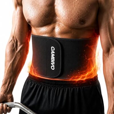 CAMBIVO Verstelbare buikriem fitness Model met thermische laag en verstelbare sluiting voor zweten, sport, hardlopen, fietsen en training thuis Taille unique - 104 x 20cm CAMBIVO Verstelbare buikriem fitness Model met thermische laag en verstelbare sluiting voor zweten, sport, hardlopen, fietsen en training thuis Taille unique - 104 x 20cm