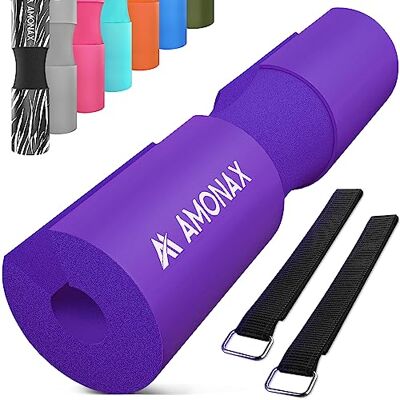 Amonax Barbell Squat Pad kniebuigschuim van schuim, neksteun en schouders, bescherming voor squats, lunges, hip thrusts, gewichtheffen, halterkussen, squatkussen Amonax Barbell Squat Pad kniebuigschuim van schuim, neksteun en schouders, bescherming voor squats, lunges, hip thrusts, gewichtheffen, halterkussen, squatkussen