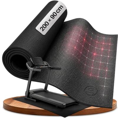 BeMaxx Vloerbeschermingsmat voor fitness, pvc, voor fitnessapparaten, sporttoestellen, loopband, fiets, binnen, antislip, voor thuis, sportschool, sport, workout, oprolbaar, zwart, 200 x 90 cm BeMaxx Vloerbeschermingsmat voor fitness, pvc, voor fitnessapparaten, sporttoestellen, loopband, fiets, binnen, antislip, voor thuis, sportschool, sport, workout, oprolbaar, zwart, 200 x 90 cm