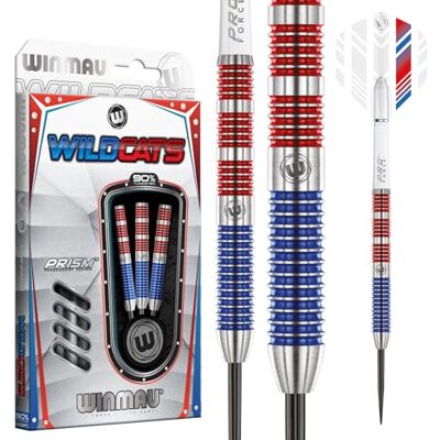 WINMAU Wildcats 90% wolfraam dartset met vleugels en schachten (schachten), prismatechnologie, gewicht per wedstrijd WINMAU Wildcats 90% wolfraam dartset met vleugels en schachten (schachten), prismatechnologie, gewicht per wedstrijd