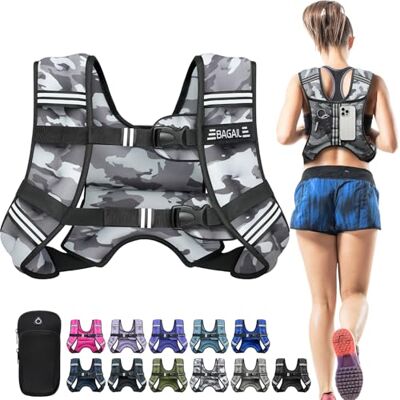 BAGAIL Gewichtsvest voor krachttraining, verstelbare borstgrootte, praktische zak, verzwaarde vesten van zandijzer, ideaal voor fitnesstraining, yoga en aerobicsoefeningen BAGAIL Gewichtsvest voor krachttraining, verstelbare borstgrootte, praktische zak, verzwaarde vesten van zandijzer, ideaal voor fitnesstraining, yoga en aerobicsoefeningen