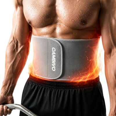 CAMBIVO Verstelbare buikriem fitness Model met thermische laag en verstelbare sluiting voor zweten, sport, hardlopen, fietsen en training thuis Taille unique - 104 x 20cm CAMBIVO Verstelbare buikriem fitness Model met thermische laag en verstelbare sluiting voor zweten, sport, hardlopen, fietsen en training thuis Taille unique - 104 x 20cm