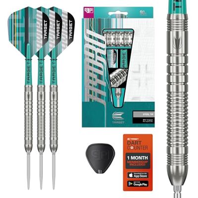 Target Darts Hydro Steel Tip Dart Set, 21G/22G/23G/24G/25G/26G (Barrel 01/02/03) 90% Wolfram-Darts, Silberne Swiss Point-Spitzen, Pro Grip Tag-schacht & Pro Ultra No.6-Flügel, SP-gereedschap inclusief Target Darts Hydro Steel Tip Dart Set, 21G/22G/23G/24G/25G/26G (Barrel 01/02/03) 90% Wolfram-Darts, Silberne Swiss Point-Spitzen, Pro Grip Tag-schacht & Pro Ultra No.6-Flügel, SP-gereedschap inclusief