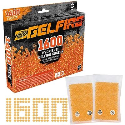 Nerf Pro Gelfire navulverpakking met 1600 gehydrogeneerde gelfire ballen voor gebruik met pro gelfire blasters Nerf Pro Gelfire navulverpakking met 1600 gehydrogeneerde gelfire ballen voor gebruik met pro gelfire blasters